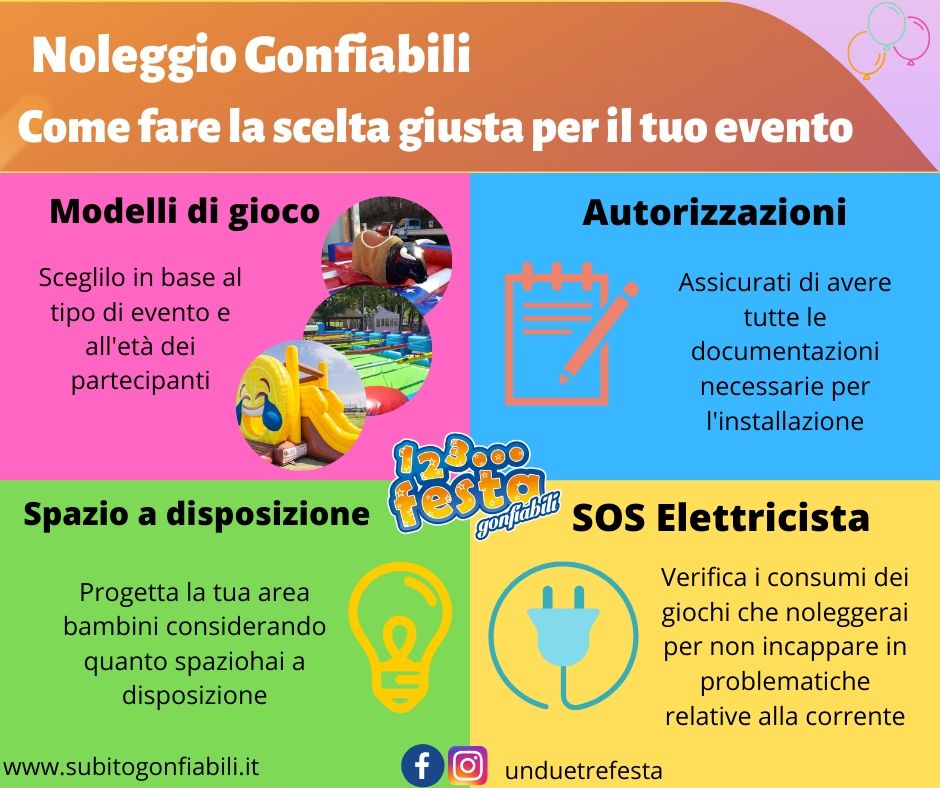 Come scegliere i gonfiabili per il tuo evento